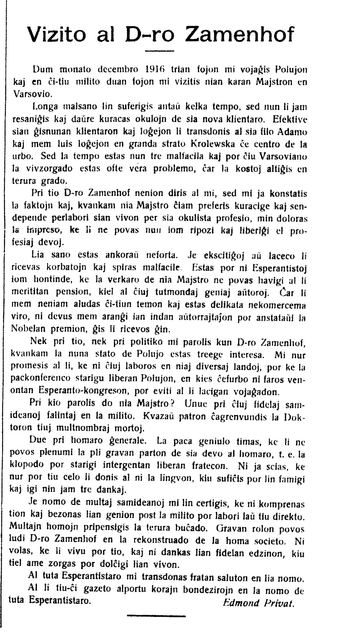 <em>Esperanto</em>, XIVa jaro, n-ro 197 (1) (1917-1-5), p. 9